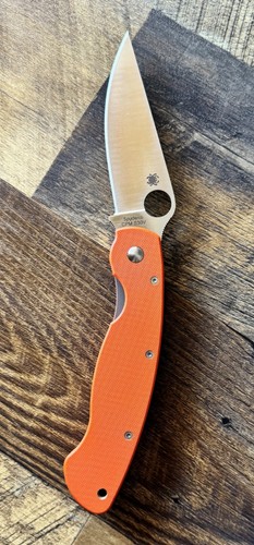 Spyderco Military Orange C36GPOR G10 S30V Satin Discontinued Collectable Rare - Bild 2 von 14