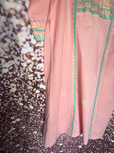 Women’s Long Biba Dress Made And Purchased In India Light Pink READ DESC Size 42 - Picture 10 of 14