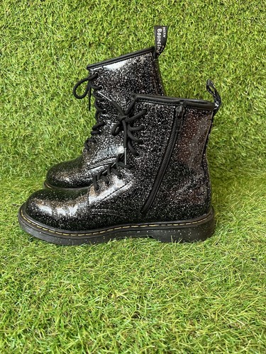 Dr Martens Schwarz Glitzer Schnürstiefel Uk 4