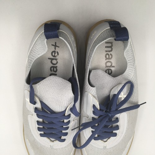 MADE+ Skiff 2 Boat Shoes Mens 9.5 Gray Engineered Knit Mesh Riser Heel Insoles - Picture 13 of 20