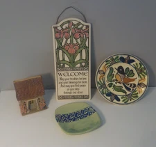 4 Piece Pottery Lot-Critter Creek, Charan Sachar, Spooner Creek