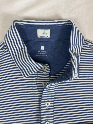 Camisa Polo Hombre’s Johnnie-O Colgante Manga Corta Bolsillo Hombre’s L Azul Rayas - Imagen 2 de 6