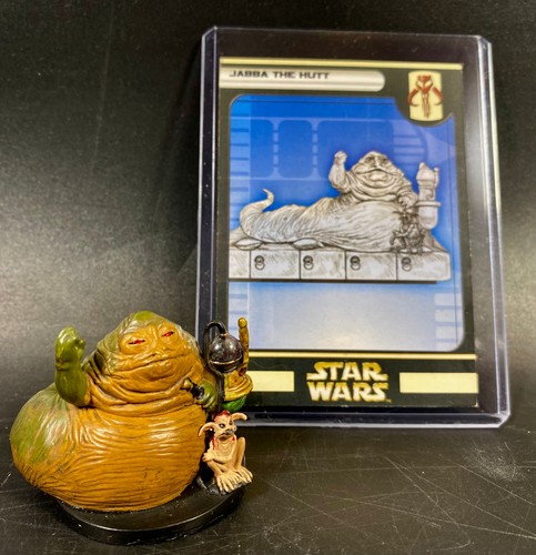 2004 Star Wars Miniatures Jabba The Hutt with Card WOTC ~ Rebel Storm - Picture 1 of 8