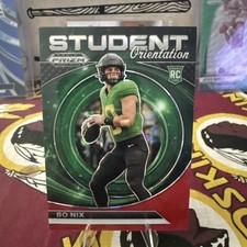 2024 Panini Prizm Draft Picks Student Orientation Bo Nix #SO-BN Red Ice Prizm RC
