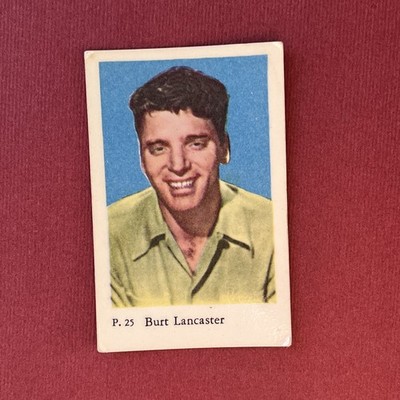 Burt Lancaster 1958 Dutch Gum P Set #25 Hollywood Trading Card