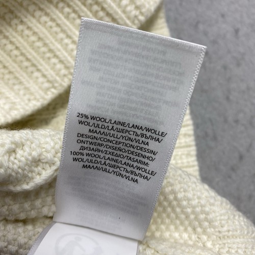 Polo Ralph Lauren Sweater Youth L 12 14 White Cable Knit Wool Blend Girls - Picture 10 of 13