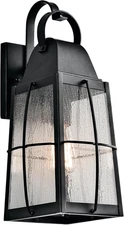 Tolerand 17.75"" Outdoor Wall Light in Textured Black, 1-Light Exterior Wall Sco