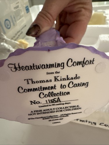 Thomas Kinkade Figurine, Commitment to Caring Collection - “Heartwarming Comfort - Picture 4 of 4