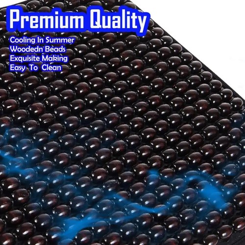 Seat Cushion Wooden Beads Car Comfortable Cool Summer Massage Pad Covers 44x44cm - Bild 15 von 21