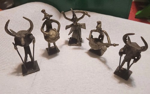 Ashanti Antique Akan Bronze African Goldweights Lot Of 5  - Picture 1 of 12