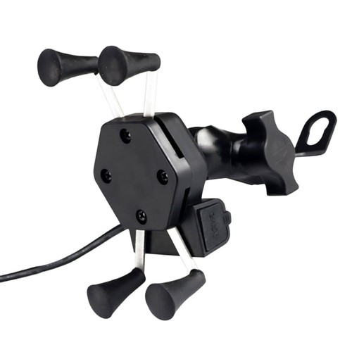 Motorcycle Phone Mount Motorbike Phone Holder Phone Charger - Photo 7 sur 12