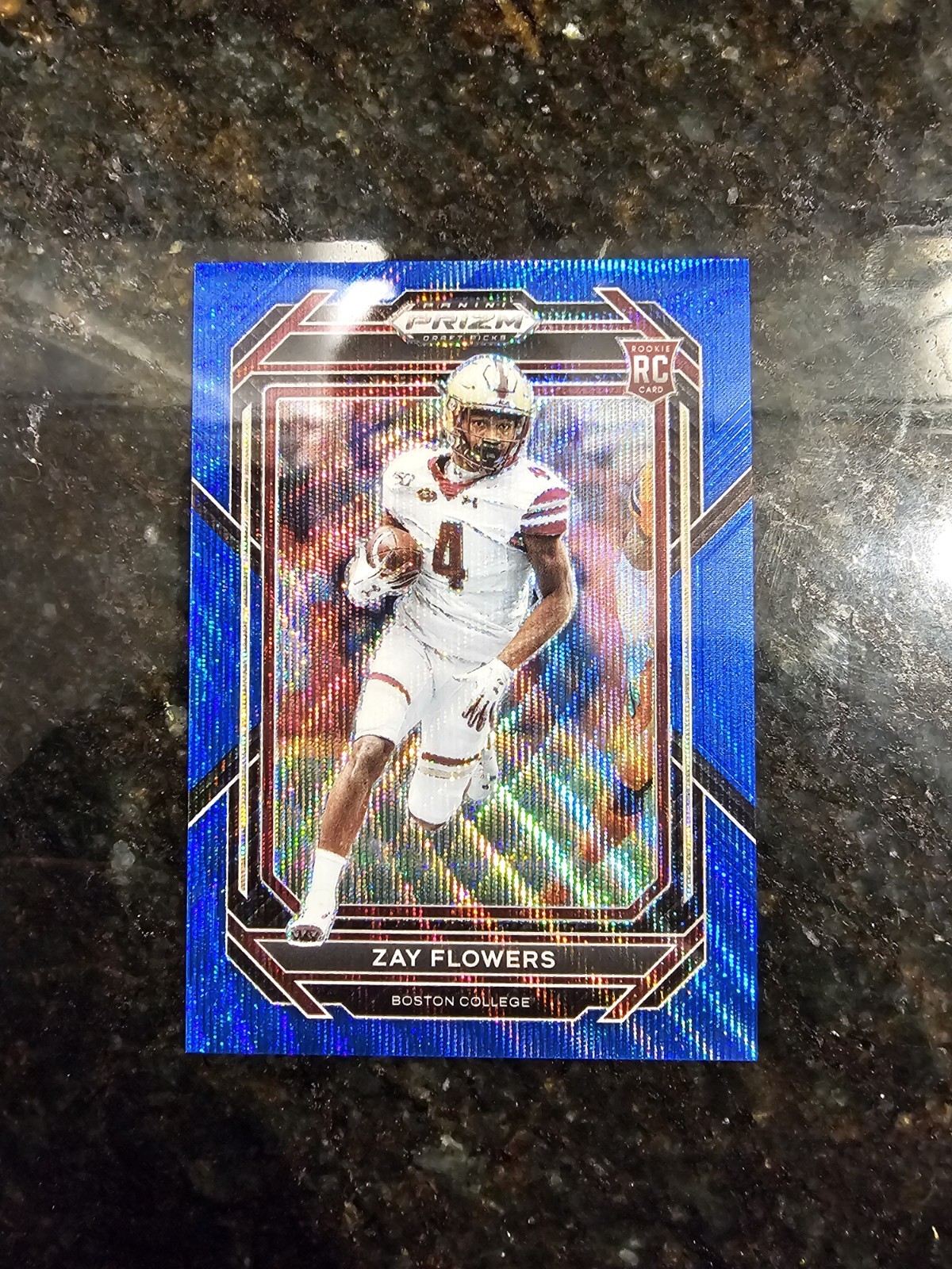 2023 Panini Prizm Draft Picks - Zay Flowers #143 Blue Wave Prizm /249 (RC)