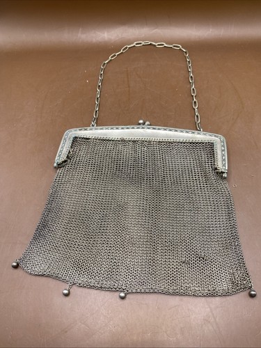 Antike viktorianische Netz Damen Handtasche - Bild 1 von 7