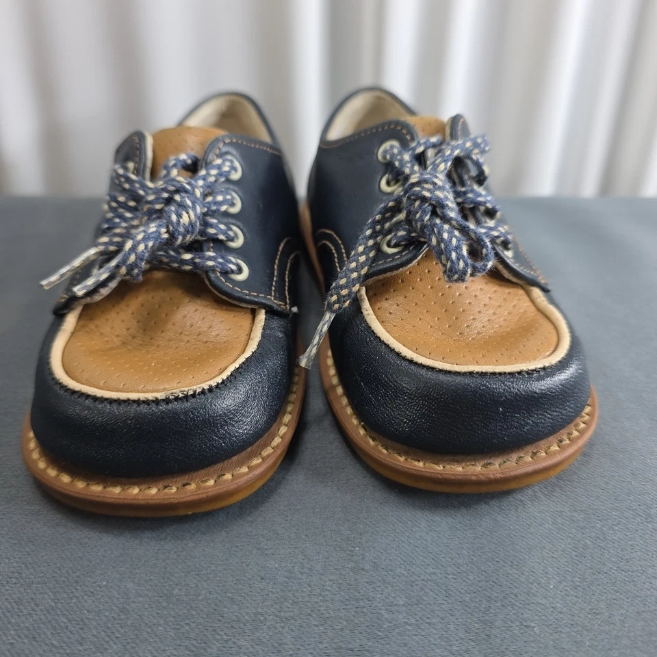 Mocasín de cuero vintage Stride Rite para niños pequeños talla 5,5 iglesia boda... Foto 2 de 4