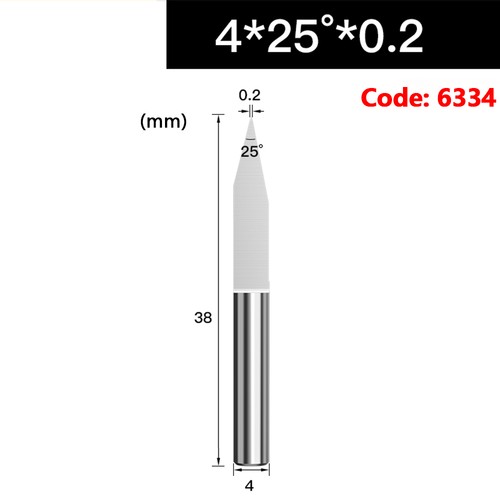 Ø 0.1-12mm Solid Carbide Engraving Bit 4mm Shank 15-90 Degree V-shape CNC Router - Picture 19 of 38
