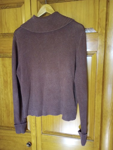 Vintage Womens Large Floral Yarn designed front zip Tiara Intl. knit cardigan - Picture 16 of 24