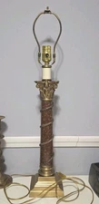 Corinthian Column Georgian Brass Table Lamp by Oriental Accent