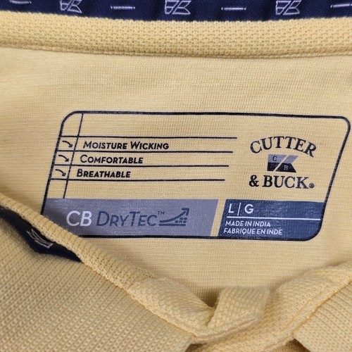 Camisa Polo Cutter & Buck Para Hombre Grande Amarilla Seca Tec Notre Dame Absorbe la Humedad  - Imagen 10 de 14