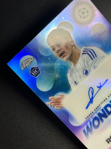 Roony Bardghji 2022-23 Topps Chrome UEFA Wonderkids Auto RC #W-13 - Picture 3 of 5
