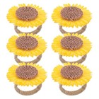  6 Pcs Sunflower Napkin Holder Rings Bulk Banquet Fall Table Decorations