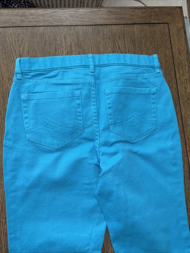 Denim & Co. Straight Leg Jeans Summer Teal Size 10 Stretch Inseam 30” NEW - Picture 9 of 11