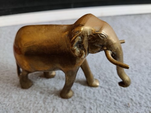 Elephant Figurine Ornament Bundle Mix Of Brass And Metal - Picture 2 of 8
