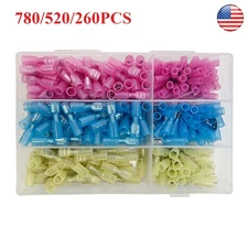 260/520 Waterproof Heat Shrink Spade Wire Connectors Electrical Crimp Terminals