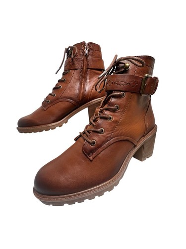 Neu ohne Karton Schnürstiefel Y2K Combat Damengröße 10 butterweiches Leder Western Boho - Bild 17 von 21