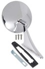 1966-74 GM; Outer Door Mirror; Round; with Ribbed Base; Hardware Included; "Show