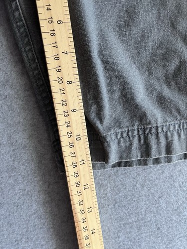 Guess Cargo Shorts Mens 34 Gray Khaki Utility Pockets 11" Zipper Accent - Picture 11 of 13
