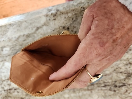 Vintage Whiting and Davis Clutch Handtasche goldfarben Netz Kuss Kristalle KOSTENLOSER VERSAND  - Bild 11 von 13