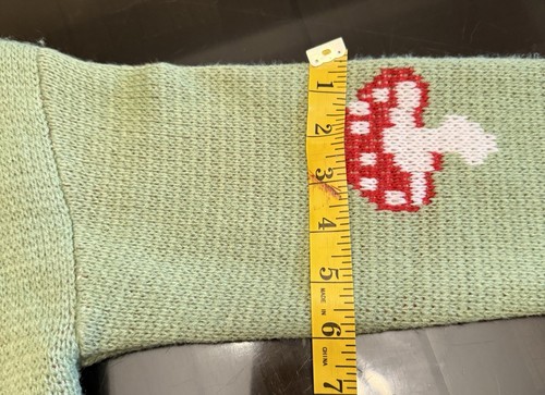 Girl Light Green Cardigan Sweater With Mushroom Embroidered 11-12 Y - Picture 7 of 8