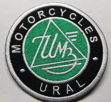Ural Motorcycles Embroidered red Patch approx 3"