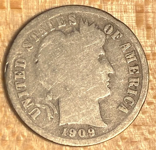 1909 O - Barber Liberty Dime 10c - Silver - from collection