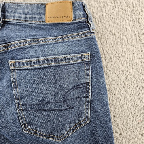 American Eagle Jeans Womens 2 Long Blue 90s Skinny Mid Rise Stretch Denim Pants - Picture 15 of 17