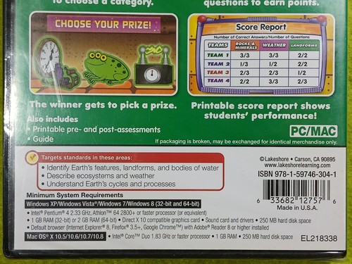 Can Do! Science Game Show: EARTH (WIN/MAC, CD-ROM, Lakeshore) WinXP NEW SEALED - Picture 5 of 8
