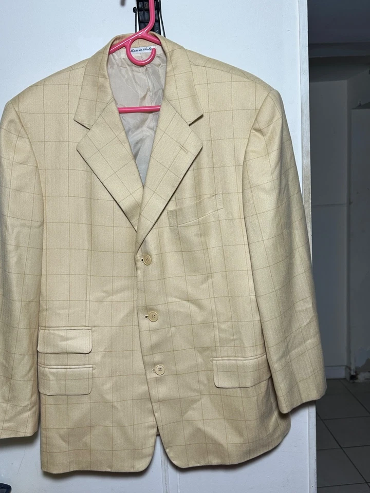 Chaqueta Blazer Vintage PAL ZILERI X Ing Loro Piana 3 Botones Cuadros Glen EU50 US40 Foto 3 de 4