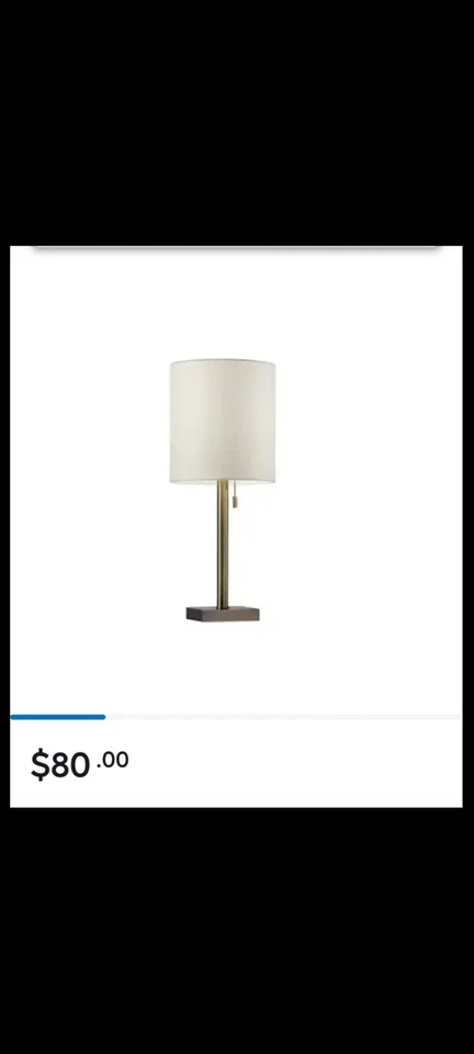 Lámpara de mesa Adesso 1546-21 Liam latón antiguo Foto 2 de 2