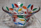 Zecchin Murano Glass Tree Of Life Trinket Candy Bowl Hand Painted Italian Glass