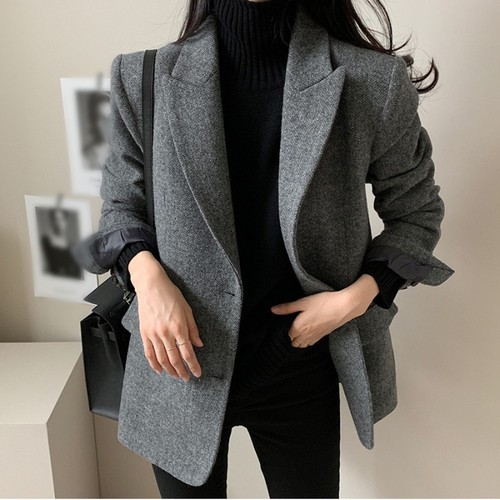 Spring and Autumn Women's Elegant Blazer Single Breasted Fashion Jacket - Picture 2 of 39