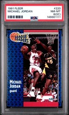 1991 FLEER #220 MICHAEL JORDAN PSA 8