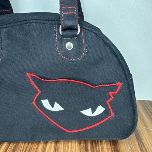 RARA borsa a mano vintage 2004 EMILY THE STRANGE gatti nera rossa - Foto 5 di 22