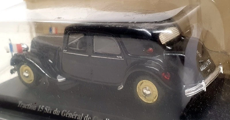 Atlas Editions escala 1/43 6112 503 - Citroen Traction 15 De Gaulle 1954 - negro Foto 2 de 4