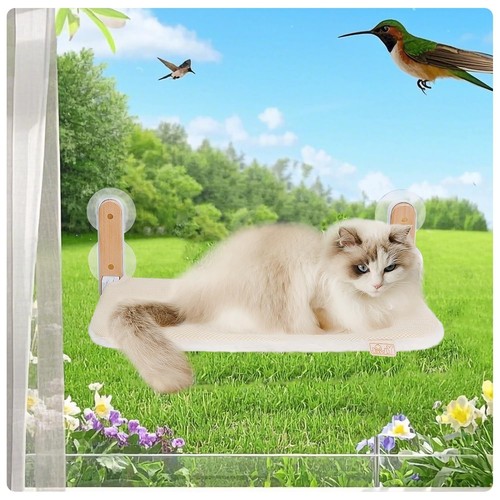 Faltbare Katzenfenster Sitzstange für große Katzen, Katzenhängematte für Fenster mit starkem...