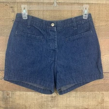Vintage 1960’s 1970’s Hot Pants Denim Shorts Size Small Mod Go Go