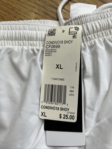 Adidas Jugend XL Jungen Größe 18/20 sportliche Kordelzug Shorts, brandneu mit Etikett! - Bild 3 von 5
