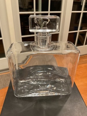 LSA International Cask Whiskey Clear Handblown Glass Decanter Poland -unused!