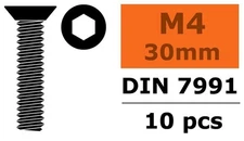 GForce - Countersunk head screws 4x30mm 10pcs steel