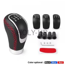 Manual Shift Knob 5/6 Speed PU Leather M12x1.25 M10x1.5 M10x1.25 M8x1.25