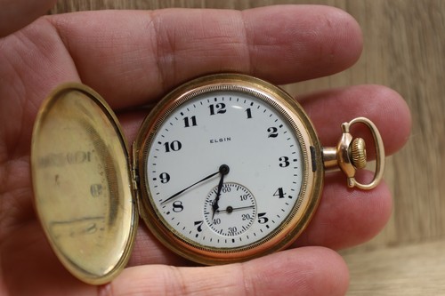Antike Elgin Taschenuhr Grade 314 12s 15j mit 25 Jahren Jagdgehäuse